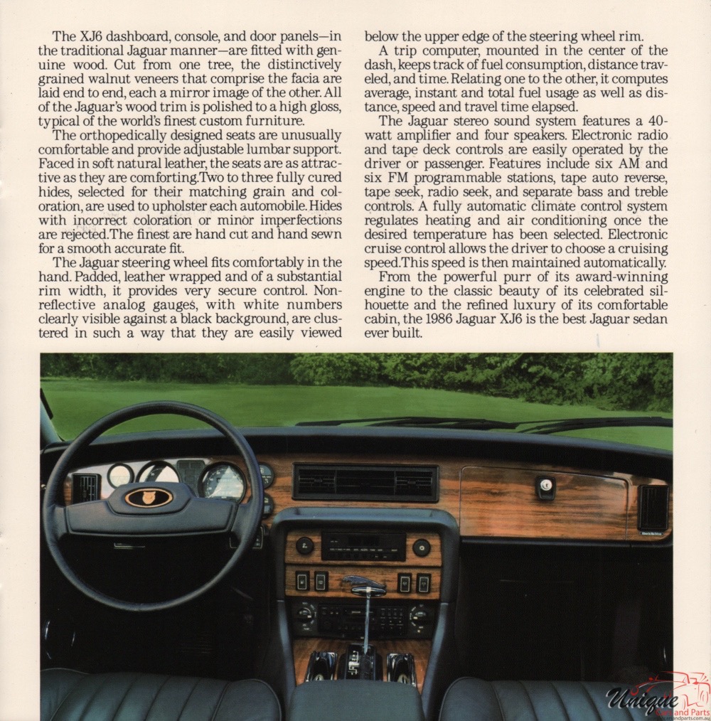 1986 Jaguar Model Lineup Brochure Page 9